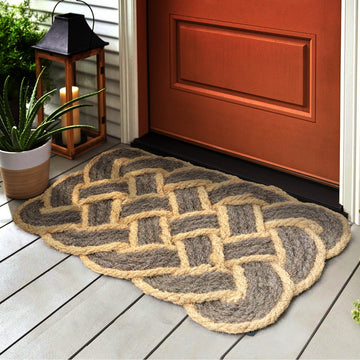 Maeve Classic Coastal Scalloped Basketweave Coir Mat